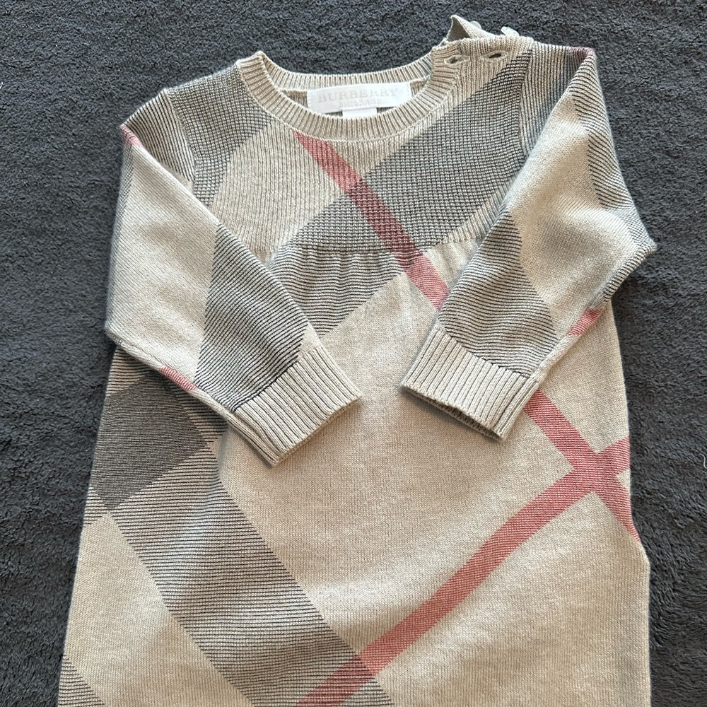 Burberry baby dress. Classic, timeless dress.